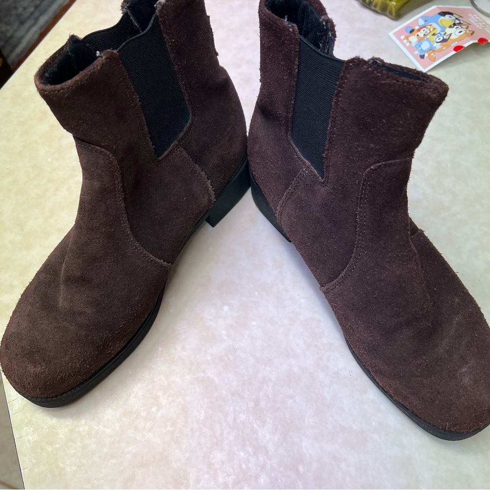 Land’s End Chocolate Brown Suede ankle Boots size 8 - Picture 4 of 8